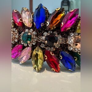 Multicoloured jewelled hairband